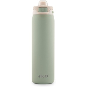 Ello Pop & Fill Insulated Stainless Steel Water Bottle with Quick Fill Lid, Leakproof Locking, Sip or Chug Spout, BPA-Free, Double Wall Vacuum Insulated for Sports, Travel & School- 22oz / 32oz / 40oz(Pistachio)