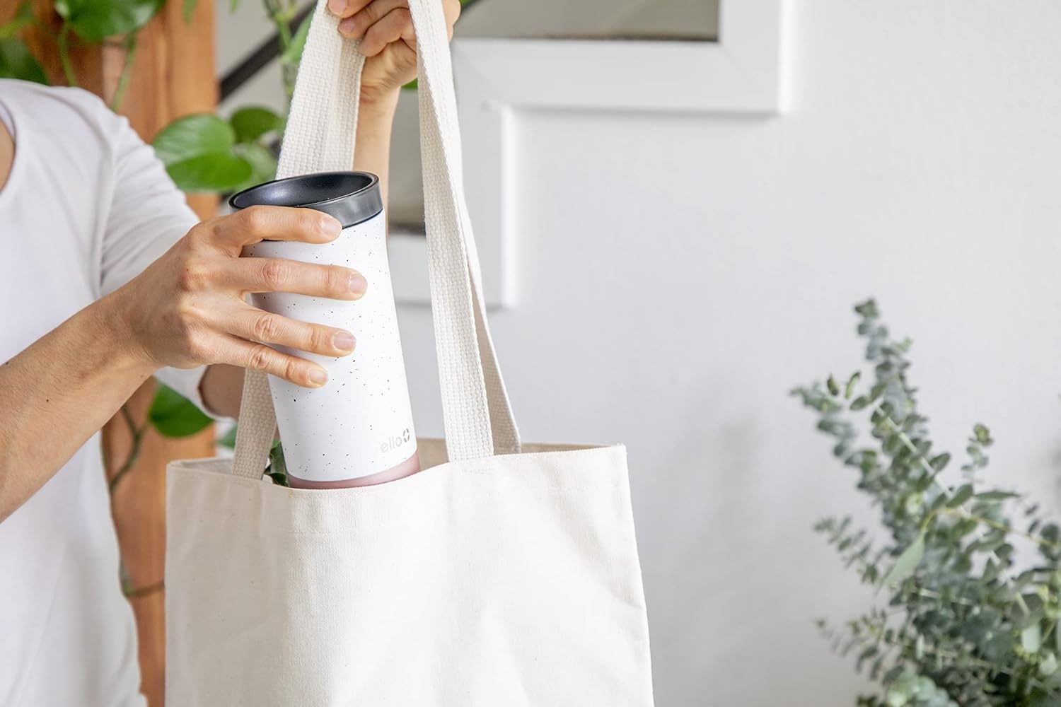 image:imageEllo Jones 11oz Vacuum Insulated Stainless Steel Travel Mug Tiny Dot BlushSpeckle Rosegold