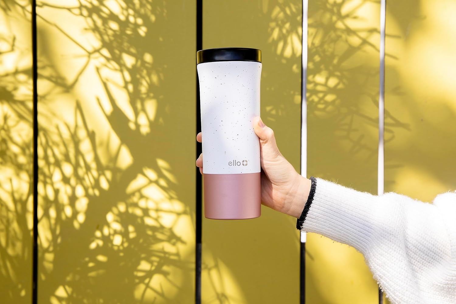 image:imageEllo Jones 11oz Vacuum Insulated Stainless Steel Travel Mug Tiny Dot BlushSpeckle Rosegold