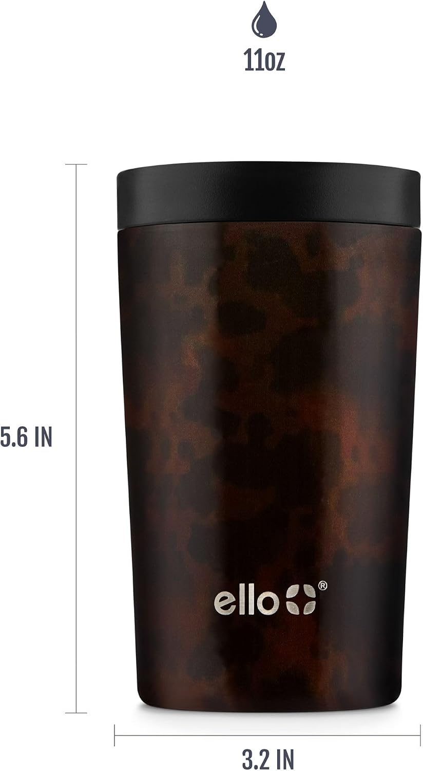 image:imageEllo Jones 11oz Vacuum Insulated Stainless Steel Travel Mug Tiny Dot BlushTortoise Shell