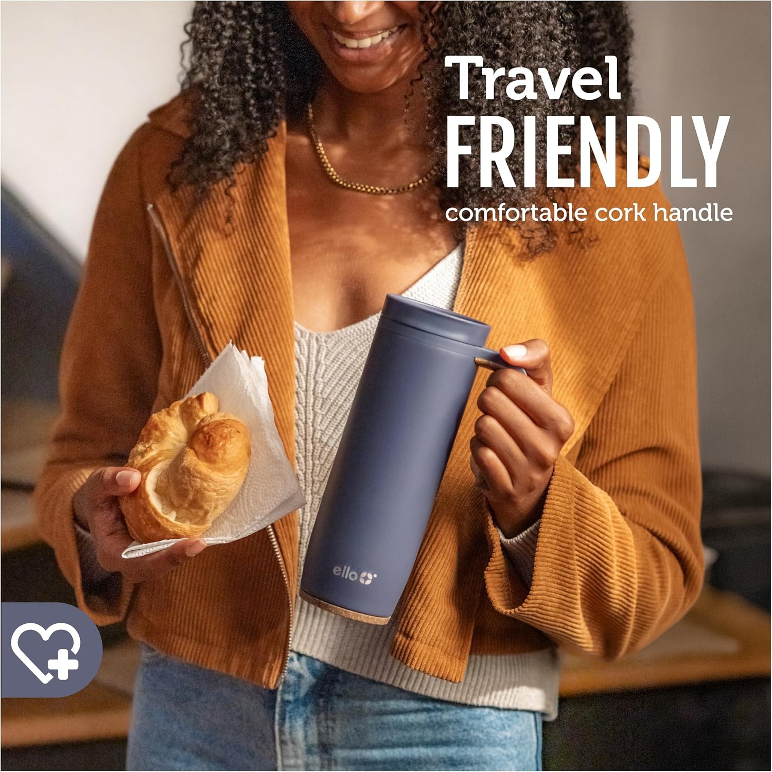 image:imageEllo Magnet 18oz Vacuum Insulated Stainless Steel Travel Mug with Side Handle and LeakProof Slider Lid and Builtin Coaster Keeps Hot for 5 Hours Perfect for Coffee or Tea BPAFree Porcelain RosePython