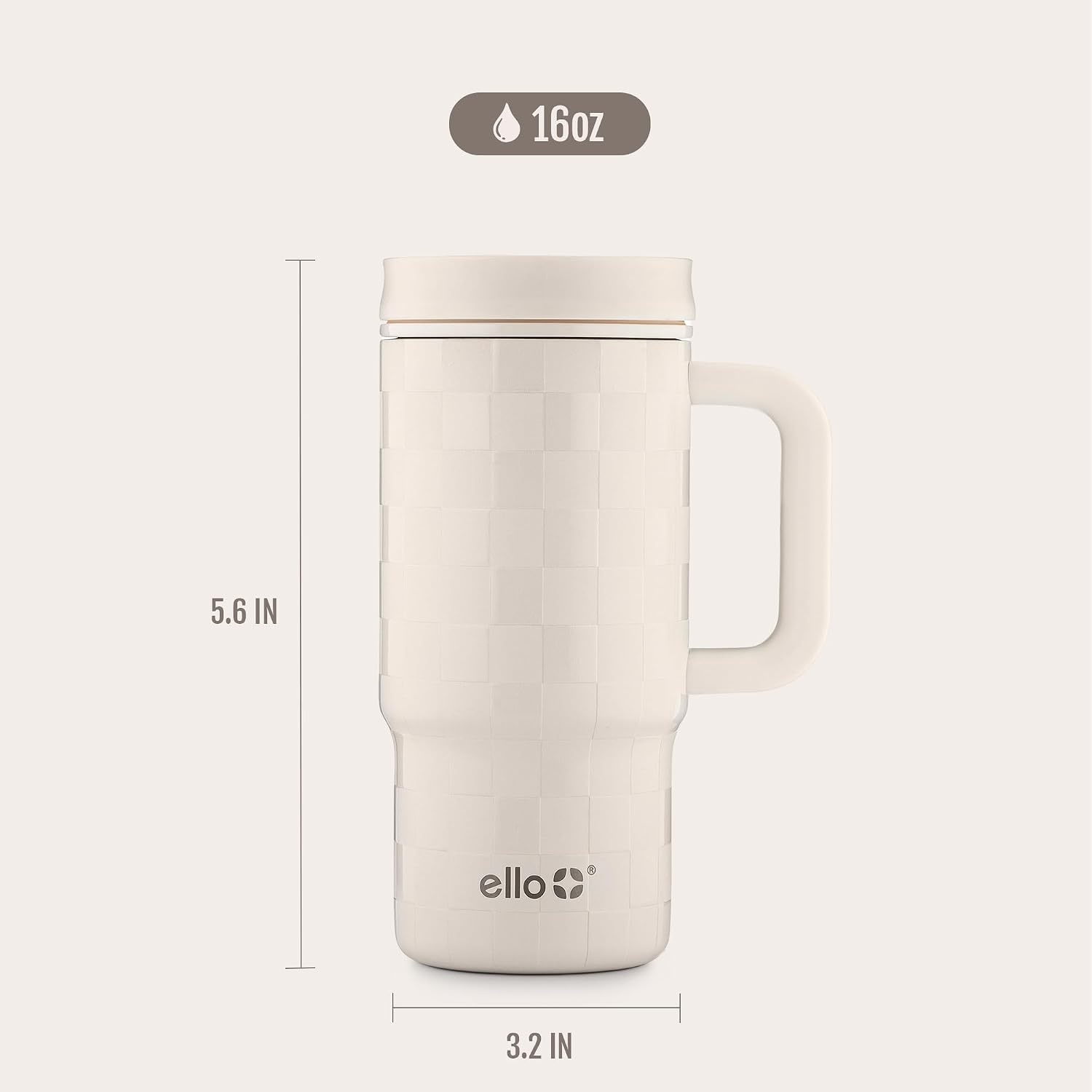 image:imageEllo Sutton 16oz Stainless Steel Travel Mug with Quick Fill Lid Serene Blooms PinkCream Check