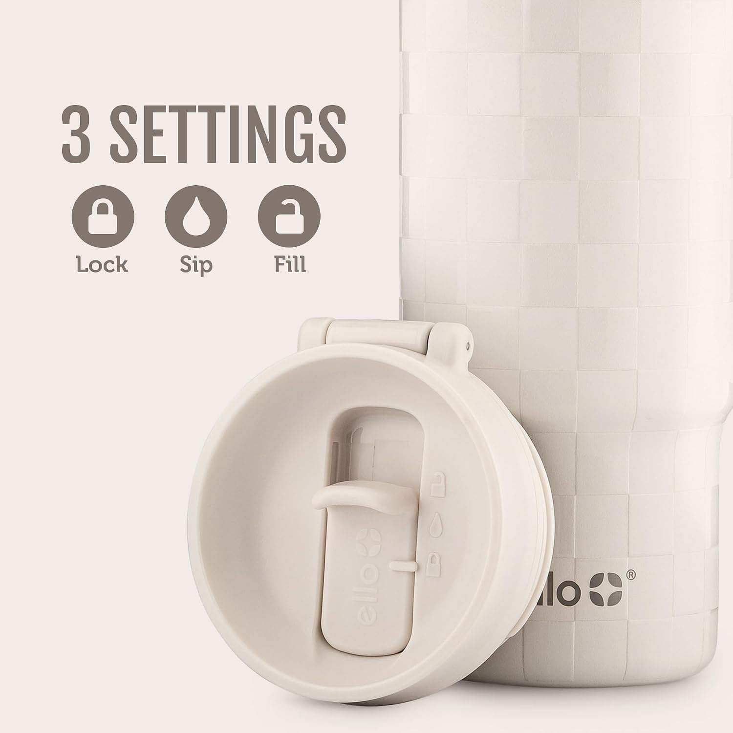 image:imageEllo Sutton 16oz Stainless Steel Travel Mug with Quick Fill Lid Serene Blooms PinkCream Check
