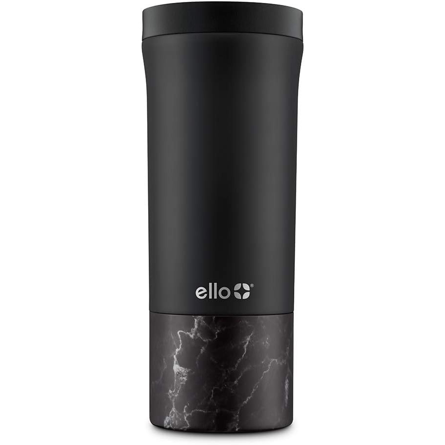 image:imageEllo Jones 11oz Vacuum Insulated Stainless Steel Travel Mug Tiny Dot BlushBlack Marble