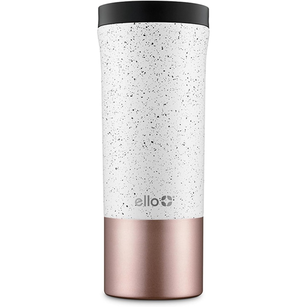image:imageEllo Jones 11oz Vacuum Insulated Stainless Steel Travel Mug Tiny Dot BlushSpeckle Rosegold